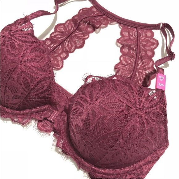 Victoria’s Secret Pink Date Push Up Padded racerback front closure bra Mauve - Picture 5 of 6